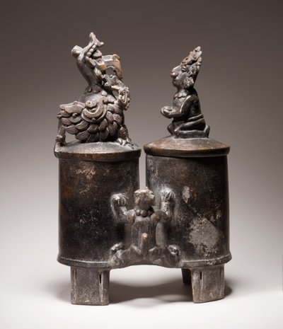 Dvoukomorové plavidlo, Guatemala nebo Mexiko (keramika) od Mayan Mayan
