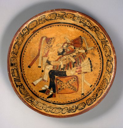 Tripod Bowl, cca 550-700 (terakota a barva) od Mayan Mayan