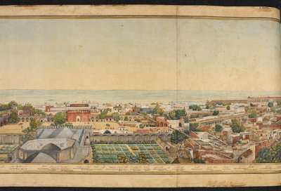 Část panoramatu Dillí od Mazar or Mazhar Ali Khan