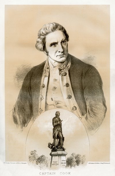 Kapitán James Cook, britský námořní důstojník a průzkumník z 18. století, 1879 od McFarlane and Erskine