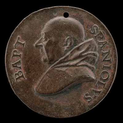 Battista Spagnoli z Mantovy, 1447-1516, karmelitánský básník [avers], c. 1513. od Mea