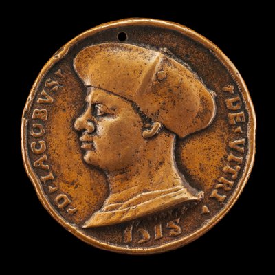 Jacques de Vitry-La Lière, zemřel 1515, kanovník, děkan a kancléř [avers], 1518. od Medallist of 1518