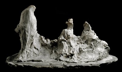 Rozhovor v zahradní soše od Medarda Rosso (1858-1928) Barzio, Museo Medardo Rosso od Medardo Rosso