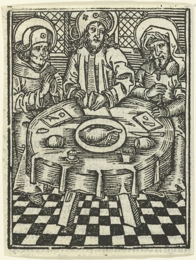 Jídlo v Emauzích od Meester van de Delbecq Schreiber Passie (attributed to)