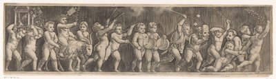 Frisian s průvodem putti od Meester van de Dobbelsteen