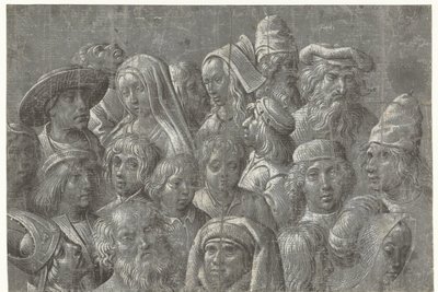 Studie hlav mužů, žen a dětí od Meester van de Dood
