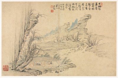 Krajiny v různých stylech po starých mistrech, 1690. od Mei Qing