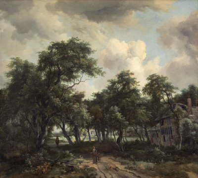 Chata mezi stromy, c. 1664. od Meindert Hobbema