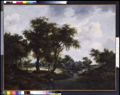 Vodní mlýn (The Trevor Landscape) (olej na plátně) od Meindert Hobbema
