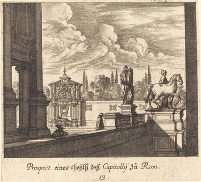 Kapitol, Řím od Melchior Küsel after Johann Wilhelm Baur