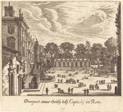 Kapitol, Řím od Melchior Küsel after Johann Wilhelm Baur
