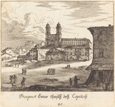Výhled na město od Melchior Küsel after Johann Wilhelm Baur