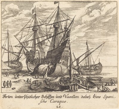 Lodě od Melchior Küsel after Johann Wilhelm Baur