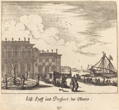 Pohled na Meers od Melchior Küsel after Johann Wilhelm Baur