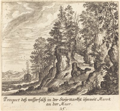 Vodopád od Melchior Küsel after Johann Wilhelm Baur