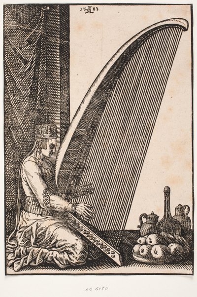 Harfistka od Melchior Lorck