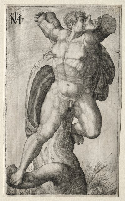 Crucific Man, 1550. od Melchior Lorck