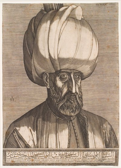 Portrét sultána Sulejmana Nádherného od Melchior Lorck