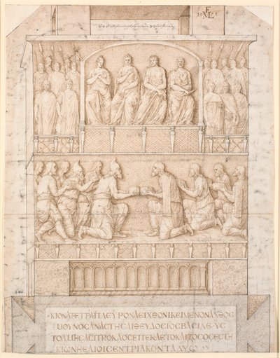 Podstavec Obelisku Tuthmosis III v Konstantinopoli od Melchior Lorck