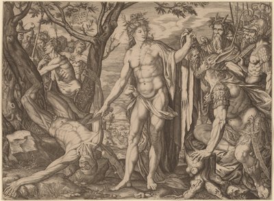 Apollo a Marsyas od Melchior Meier
