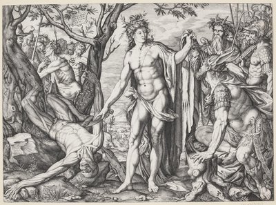 Apollo a Marsyas od Melchior Meier