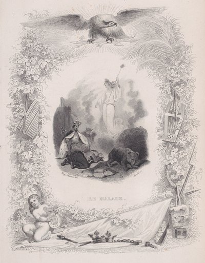 Nemoc, z Bérangerových písní, 1829 od Melchior Peronard