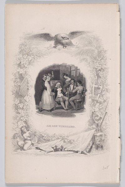 Starý dobrý muž z Bérangerových písní, 1829. od Melchior Peronard