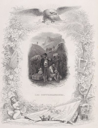 Pašeráci z Bérangerových písní, 1829 od Melchior Peronard