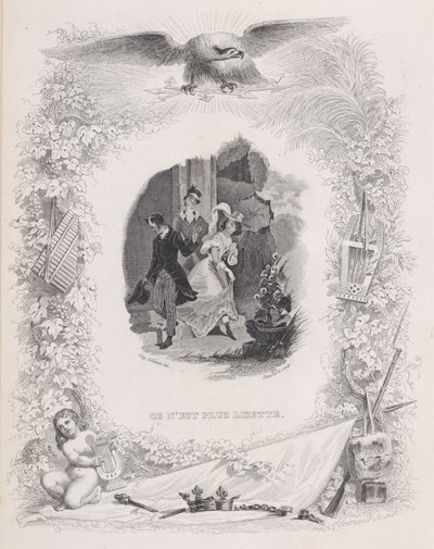 Už to není Lisette, z The Songs of Béranger, 1829. Tvůrci: Melchior Péronard, Auguste Blanchard I. od Melchior Péronard, Auguste Blanchard I