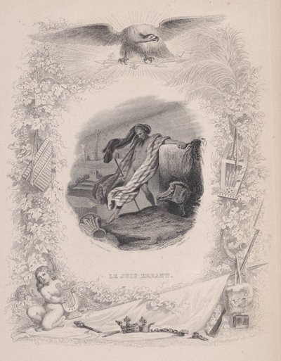 Bludný Žid, z Písní Bérangerových, 1829. Tvůrci: Melchior Péronard, Joubert. od Melchior Péronard, Joubert