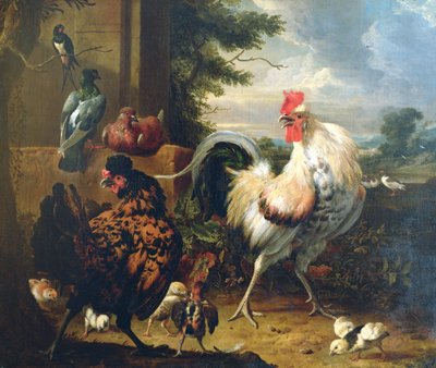 Chovatelská drůbež od Melchior de Hondecoeter