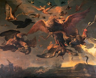 Války v nížinách Williama III (viz také 143659) od Melchior de Hondecoeter