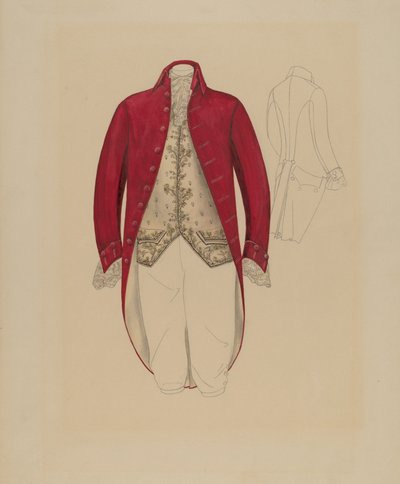 Pánský kabát a vesta, c. 1936. od Melita Hofmann
