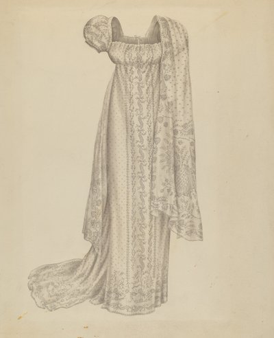Svatební šaty s šátkem, c. 1939. od Melita Hofmann