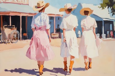 Procházka západním městečkem od Melloi Art Prints