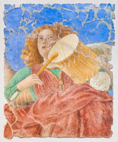 Musiikkia tekevät enkelit, n. 1480 (kunnostettu fresko) od Melozzo da Forli