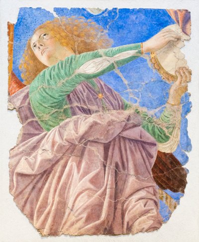 Hudební andělé, cca 1480 (restaurovaná freska) od Melozzo da Forli