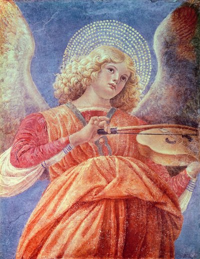 Hudební anděl s houslemi (freska) od Melozzo da Forli