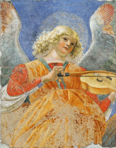 Hudební anděl od Melozza da Forliho, cca 1480 (freska) od Melozzo da Forli