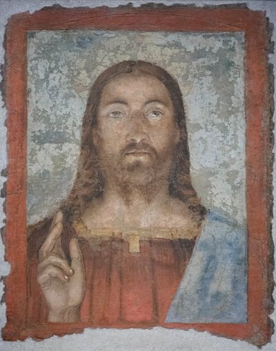 Salvator mundi, asi 1476-80 (samostatná freska) od Melozzo da Forli