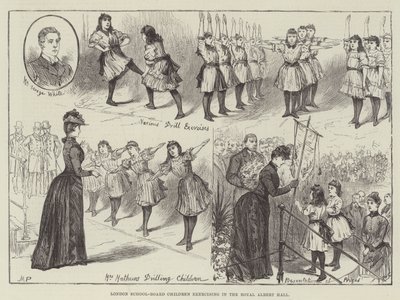 London School-Board Děti cvičí v Royal Albert Hall od Melton Prior