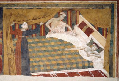 Scéna manželského života, cca 1306 od Memmo di Filippuccio