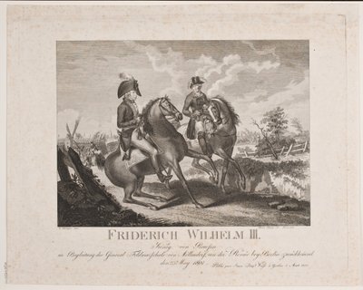 Frederik Wilhelm II z Pruska a polní maršál Möllendorf od Meno Haas