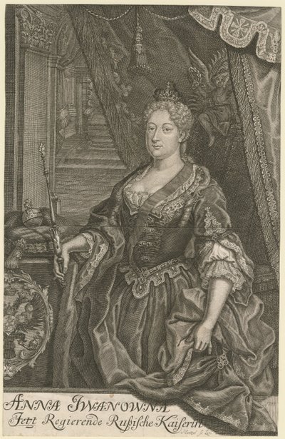 Portrét císařovny Anny Ioannovny 1693-1740, 1733 od Mentzel