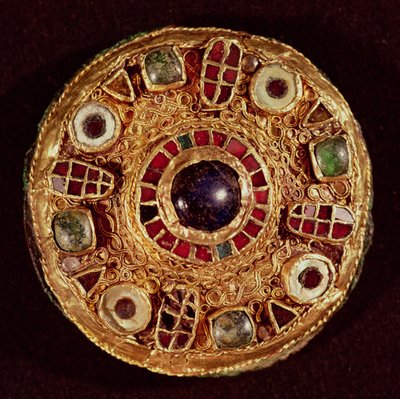 Kulatá brož (zlato & cloisonne smalt) od Merovingian