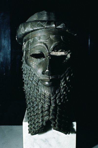 Hlava Sargona I. (asi 2334-2279 př. n. l.) 2334-2200 př. n. l. (měď) (viz také 187024) od Mesopotamian