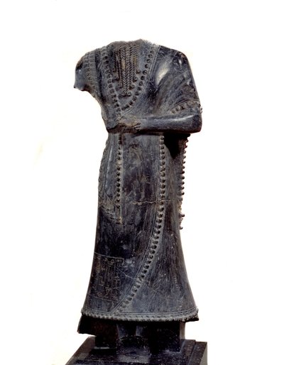 Mezopotámie: acefální soška ve steatitu Idi-Ilum, guvernéra Mari, zasvěcená bohyni Ishtar. 1800 před naším letopočtem cca. Ne 0,41 m Paříž, muzeum Louvre od Mesopotamian