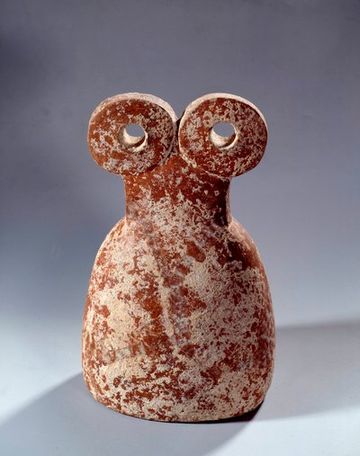 Mezopotámie: idol s terakotovýma očima. 3300-3000 před naším letopočtem. Ne 0,27 m Paříž, Musee du Louvre od Mesopotamian School