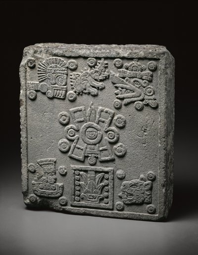 Korunovační kámen Motecuhzoma II od Mexican School