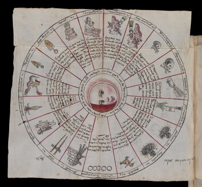 MS Hunter 242, insert fol.177-178 (pero & inkoust na papíře) od Mexican School